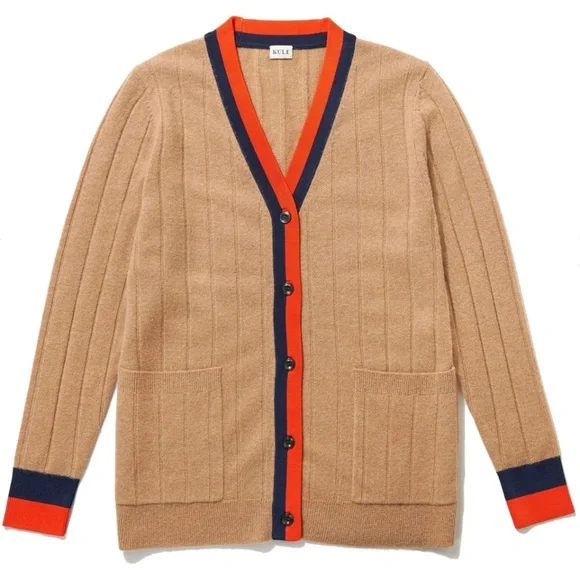 The Sinclair Cashmere Ribbed Cardigan - Picture 2 of 7